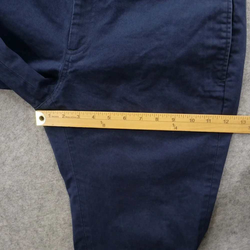 APC Pants Mens 32 Blue Flat Front Chinos Slim Straight Mid Rise Zip Fly